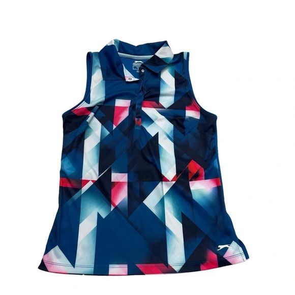 Slazenger women’s golf tank top patterned size small quarter snap up - Picture 1 of 10